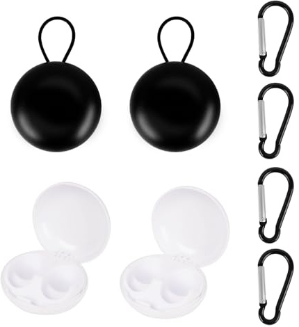 Adorila 4 Pack Ear Plug Carrying Cases, Portable Small Ear Plug Holder with Keychains, Waterproof Travel Earbud Plug Organizer