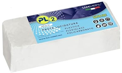 Lux Metal - PL2 Superfeine Polierpaste für Kunststoff, 600 g - Polieren von Plexiglas, Polycarbonat, Kunststoff, Scheinwerfern