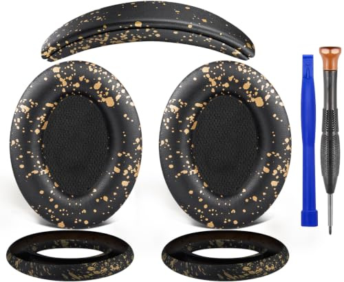 SOULWIT Ohrpolster Polster + Kopfband Stirnband Headband+ Silikon Ohrpolster Schutz Abdeckung Abdeckungen, Ersatz Zubehör Kit für Bose QuietComfort 15(QC15)/QuietComfort 2(QC 2) Over-Ear-Kopfhörer