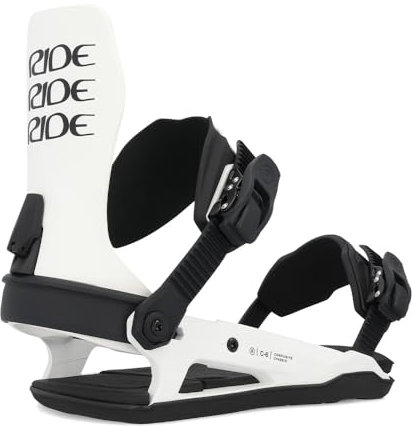 Ride C-6 - Fijaciones de snowboard para hombre, color blanco, L: (10.5+)