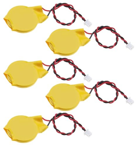Pack of 5 CMOS BIOS CR2032 Batteries with 2 Pins, 3V