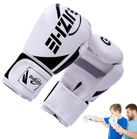 Boxningshandskar för barn - stötdämpande MMA handskar | MMA handskar för träning av kampsport, boxningsväska, Taekwondo karate-handskar, 6/8 oz