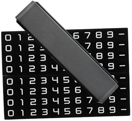 FELTECHELECTR Car Temporary Parking Card Plate Number Phone for Dashboard Dual Numbers Easy Attachment Outdoor Material