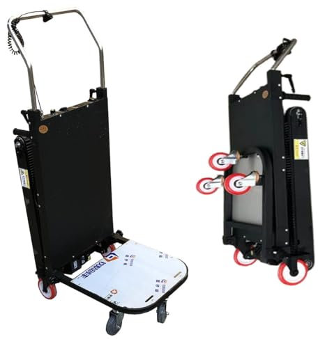 zhyunvd Elektrischer Raupen Treppensteiger,Handwagen-Treppensteiger Elektrisch,Arbeitssparender Handwagen,Handkarren Mit 700 Pfund Last,Wagen Mit 1200W Bürstenlosem Motor A,600W