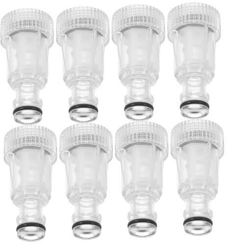 VANZACK 8stücke Teiliges Hochdruckreiniger Wasserfilter Für Gartenbewässerung Transparentes Kunststoff-ersatzteil Mit Einfacher Montage Und Reinigungsfreundlichem Design