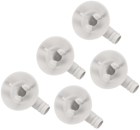 sourcing map 5Pcs Air Conditioner Drain Hose Connectors Elbow Fitting with Rubber Rings for Mini-Split Units and Window AC Unit 25mm, White