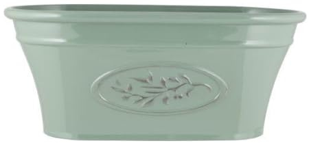 Fyne-Finds Plastic Classic Olive Planters, Saucers, Trough and Wall Plant Pot Long Lasting Flower Garden Indoor Outdoor Planter Cover Weather, Frost Proof (38cm Trough Rectangle)