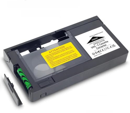 VHS-C Cassette Adapter for VCR Player & VHS Tapes - Motorized Converter with Playback/Recording(Not Compatible with 8mm/MiniDV/Hi8 Tapes)