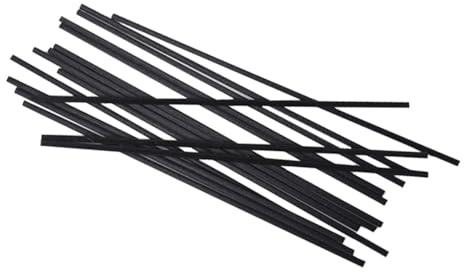 TOGEVAL Varillas Difusoras De Aroma De Ratán 3 Mm x 25 Cm Negras, Fibras Naturales, Reemplazo del Difusor De Aroma para Aromaterapia Hogar, Set 50 Piezas