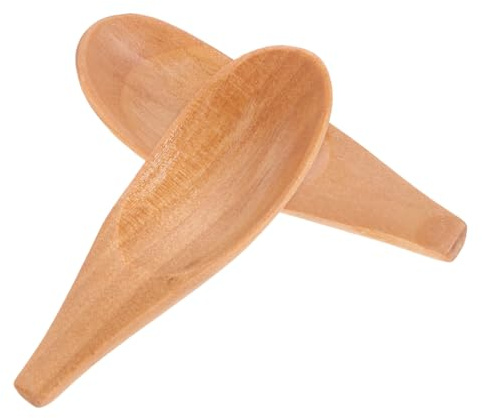 Cuillère Doseuse en Bois 2 Pièces pour Thé et Aliments, Légère | Usage Maison et Voyage, Résistance à L’usure, Format Compact pour Dosage Précis