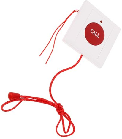 Angoily Pulsante di Chiamata di Emergenza Parete con Cordicella per Anziani e Pazienti Pulsante Sos Facile da Installare Allarme per Assistenza Rapida in di Necessità