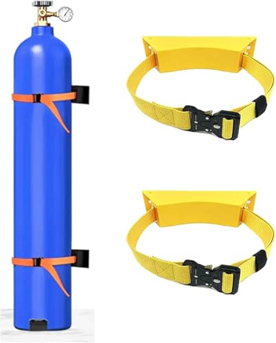 Support mural for bouteille de gaz, support for bouteille de propane/support for bouteille d'oxygène(Giallo,2 pack)