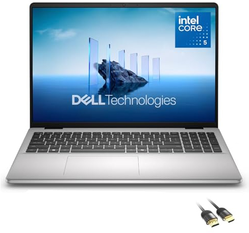 Dell 16 Touchscreen Laptop, Business & Student Laptop Computer, Win 11 Pro, Intel Core 5 120U, 16GB RAM, 1TB SSD, Copilot AI, PDG HDMI Cable, US Version KB, WiFi 6, Keypad, HDMI