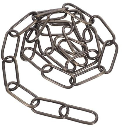 Ciieeo Cadena de Eslabones de Hierro de 1 M para Lámparas Colgantes, Resistente 20kg, Acabado Bronce Antiguo, Accesorio Práctico para Iluminación y Decoración de Interiores
