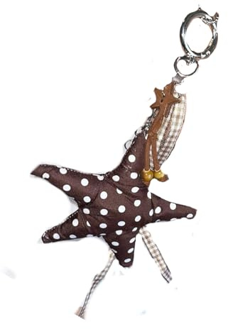 Générique Collier en tissu à superposition de charme étoile élégant, bijoux légers et confortables, motifs à pois tendance, pendentif, chaîne longue, bijoux
