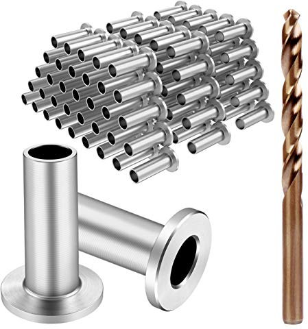 BLIKA 120 Pack Stainless Steel Protector Sleeves for 1/8 5/32 or 3/16 Deck Cable Railing, for Wood/Composite Posts, T316 Marine Grade