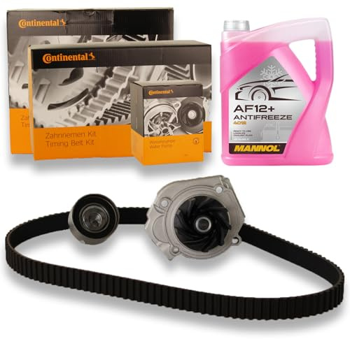 Contitech Wasserpumpe + Zahnriemensatz + 5L Kühlerfrostschutz Rot