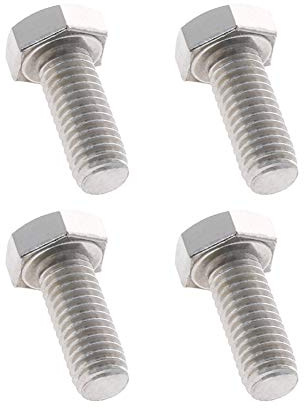 MroMax Perno de cabeza hexagonal M8 para mano izquierda M8-1,25 x 20 mm, UNC 304, tornillos hexagonales de rosca inversa, 4 unidades