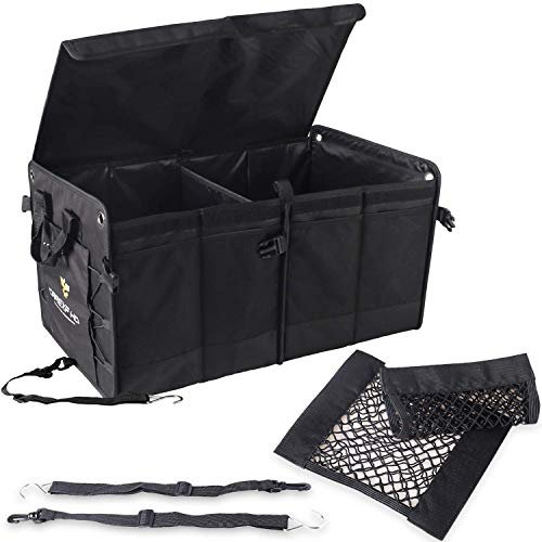 folgt CARexp HD Kofferraum Organizer mit Deckel - Faltbare Kofferraumtasche als praktischer Auto Organizer inkl. Seitenfächer, Innenfächer & Tragegriffe