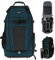 Rollei Fotoliner Ocean L: Großer Kamerarucksack aus 36 recycleten PET-Flaschen, inkl. Regenschutz, Handgepäck-geeignet,petrol, Farbe:Petrol