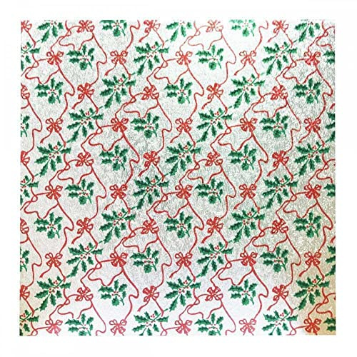 TRTO Square Christmas Cake Board Base Card 8-12 Gold/Silver Easy To Use
