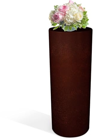 Kloris Cylindrical Column Height 70 cm Diameter 35 cm Bronze Colour Made in Italy