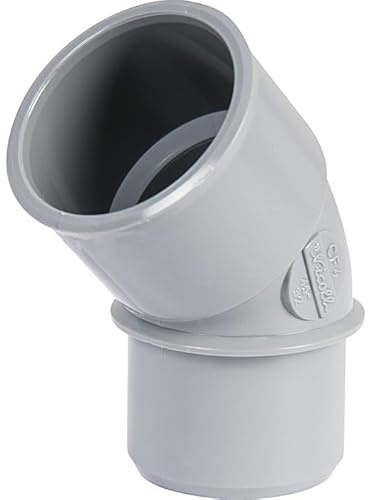 Raccord PVC gris coudé 45 degrés - MF Diamètre 100 mm - Simple emboîture - Nicoll