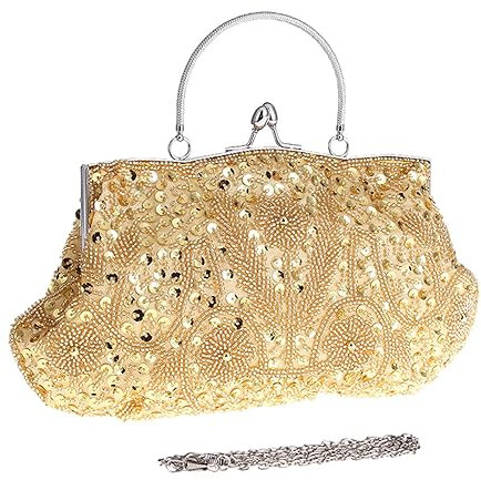 Perlen-Clutch, große Kapazität, Balltasche, Braut, Damen, Vintage-Abendtasche, Luxus-Handtasche, Damen-Clutch, Handtasche, Handtasche, Clutch, Party, Abschlussball, für Date, Party, Hochzeit, gold,