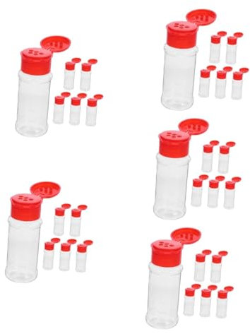 Cabilock 30 Pièces Poivrière Contenants À Épices Distributeur D'Assaisonnement Pepperoncini Pots De Sel De Cuisine Récipient D'Assaisonnement Pot À Poivre Salière En Plastique