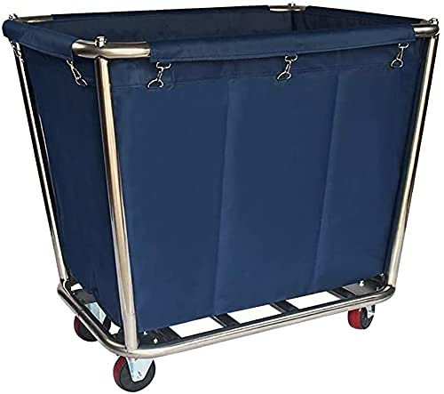 NAVYBE Bolsas extraíbles con Cesta para la Colada Carro utilitario para lavandería Carro de lavandería con Ruedas Gruesas con Ruedas Resistentes Colección de Limpieza de Ropa de Hospital, 90x65x80