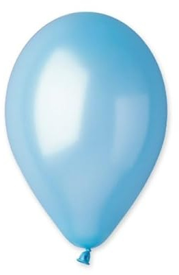 CHIANESE Palloncini Professionali 30cm Metal Celeste | 100 Pezzi, Metallizzati, Per Compleanno, Matrimonio, Anniversari, Feste, Palloncini Grandi