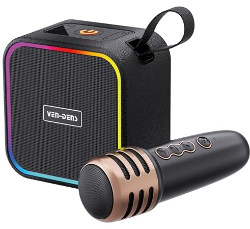 Karaoke-Maschine für Kinder und Erwachsene, Mini-Bluetooth-Lautsprecher mit drahtlosen Mikrofonen, Kindergeschenke für Mädchen, Jungen, Familie, Geburtstagsfeier