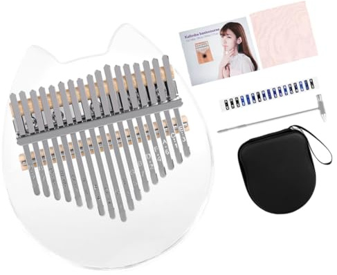 MILISTEN 1 Satz Kalimba Transparent Daumenklavier aus Acryl Tragbares mit Zubehör Kristallklare Töne für Anfänger und Musikliebhaber Leicht und Handlich