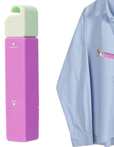 Quitamanchas portátil, quitamanchas de ropa, sin arroz de lavado con bolígrafos limpios de doble cabeza, adiós manchas de vino, salpicaduras de alimentos, defectos de suciedad, barra de manchas