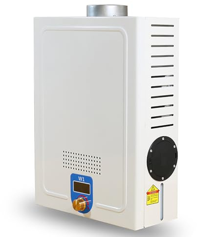 FHRKA 3.6L Constant Temperature Vertical Diesel Waters Heater, Camping Tankless Electric Waters Heater DC 12V, Knob Adjustment
