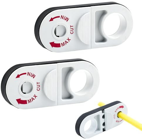 PORUPAEL Lot de 2 pinces à dénuder - Outil professionnel à dénuder pour travaux électriques - Outils d'électricien avec design en anneau, dénudeur de gaine de câble pour câbles Ethernet