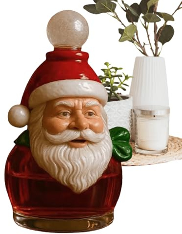 Decantador para alcohol, decoración navideña con Papá Noel – Jarra para vino decorativa para fiestas | Para casa, bares, restaurantes, hoteles, oficinas, barman, coleccionistas, estante armario de