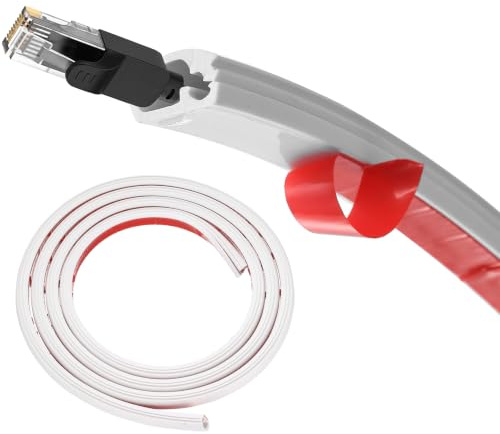 Peygre 1 Pieza Canaleta Pasacables Flexible Silicona Autoadhesiva 2m Blanca | Cubre pasacables flexible, para suelo, techo, interior y exterior. Silicona autoadhesiva, 2 metros, color blanco.
