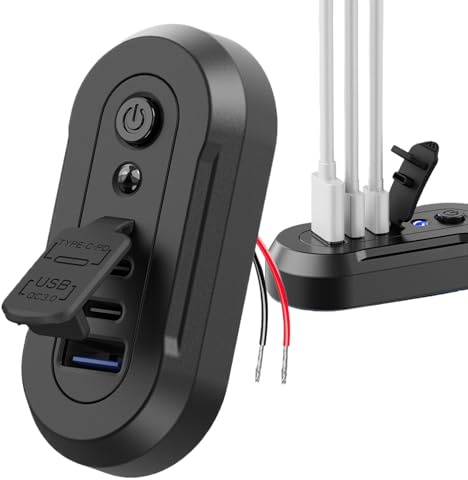 Adattatore Caricatore Auto Con Adattatore Per Presa Luce Localizzatore | Caricatore USB Da Modifica per Telefono Avviamento Jump Veicoli Barche Camper Motocicli