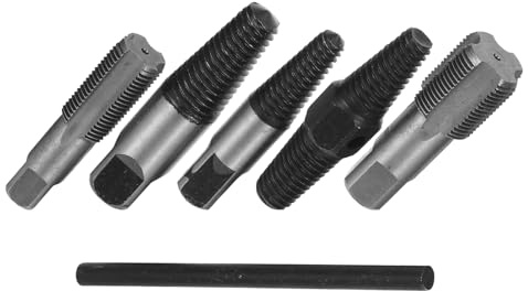 FONDOTIN Set Estrattori per Viti Filettate Rotte per Tubi Acqua 1/2 3/4 – Kit Estrattore Bulloni Svitati per Riparazioni Idrauliche – Utensili Manuali per Rimozione Filettature Spanate