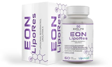 EON LipoRes – liposomalt resveratrol LipoAvail® med urolitin A, 60 veganska kapslar