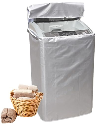 Housse Imperméable Pour Machine À Laver – Housse De Protection Pour Sèche | linge Avec Revêtement Argenté – Conception Anti-poussière Pour Chargement Frontal | La Protection Solaire À L'extérieur, Dans