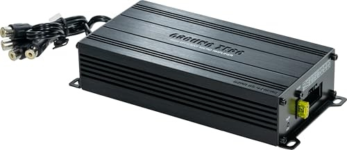 Ground Zero GZRA 65.4-Micro - Amplificador compacto de 4 canales clase D con cable ISO Plug & Play, 4 x 65 W RMS, amplificador de potencia HiFi Micro Car