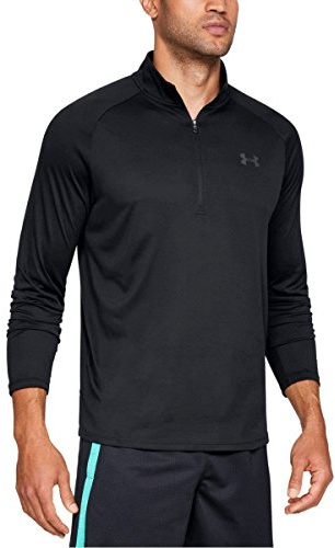 Under Armour Mens UA Tech 1/2 Zip Pullover - Black/Charcoal - 3XL