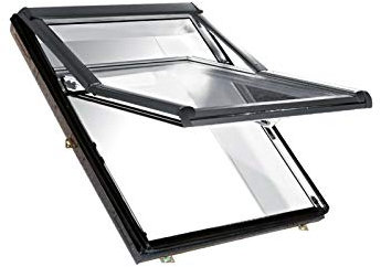 Roto Designo R75 K Dachfenster Hoch-Schwingfenster aus Kunststoff mit Eindeckrahmen (Eindeckrahmen: SDS, 54 x 78)