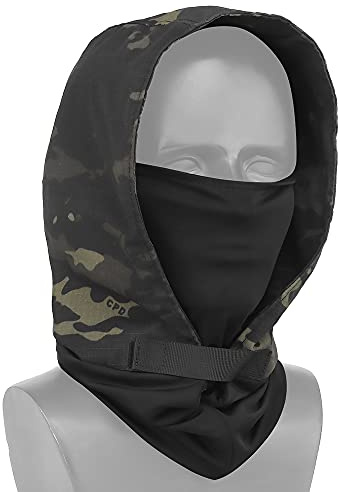 WarmHeartting Taktische Nacht-Kopfbedeckung, Kapuzen-Kopfbedeckung, Camouflage-Vollgesichtsmaske, Airsoft-Masken zubehör für Nacht-Stalker, Cosplay, Paintball, Halloween