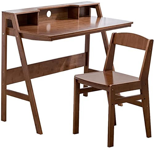 ZUMAHA Stabil Umweltfreundliches Kinderschreibtisch- und Stuhlset aus Massivholz, multifunktionaler Tisch, ergonomischer Stuhl für Schlafzimmer und Wohnzimmer Flexibel