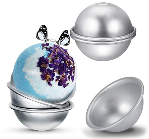 3 Set DIY Metall Badebomben Form mit 1 Größen 6 Stück, für Geschenke & Basteln Ihrer eigenen Fizzles, 6,5cm