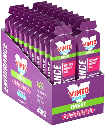 ISOTONIC | Caffeine Free Vimto Energy Gels | Performance-Enhancing Formula | Zero Fat Zero Sugar | 23g Carbohydrates (Pack of 20 x 60g) (Vimto)