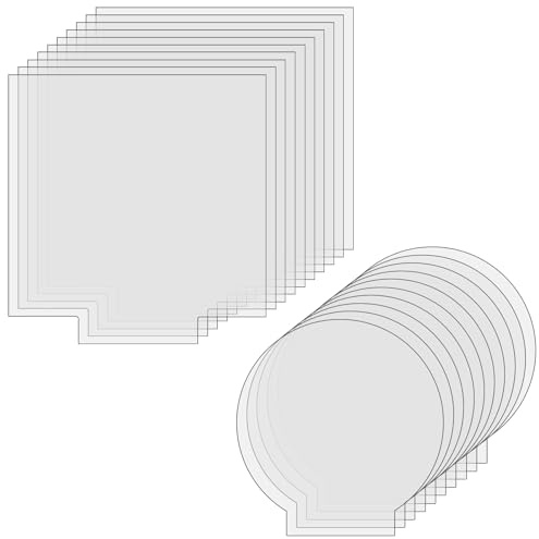 MUNGHOK 20 Stück Transparent Acrylplatte Rund und Quadrat, Klare 2mm Acrylglas Platte, Kunststoffplatte Acryl Blätter Acrylplatten für LED Lichtbasis Schilder Gemälde DIY Display Projekte